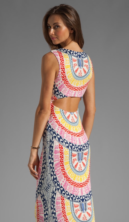 Printed Slit Column Dress