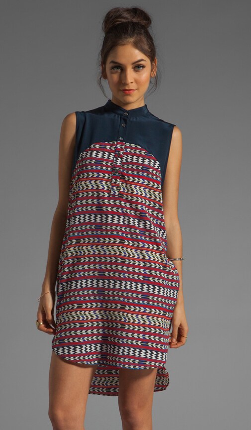 Printed Combo Shirt Dress