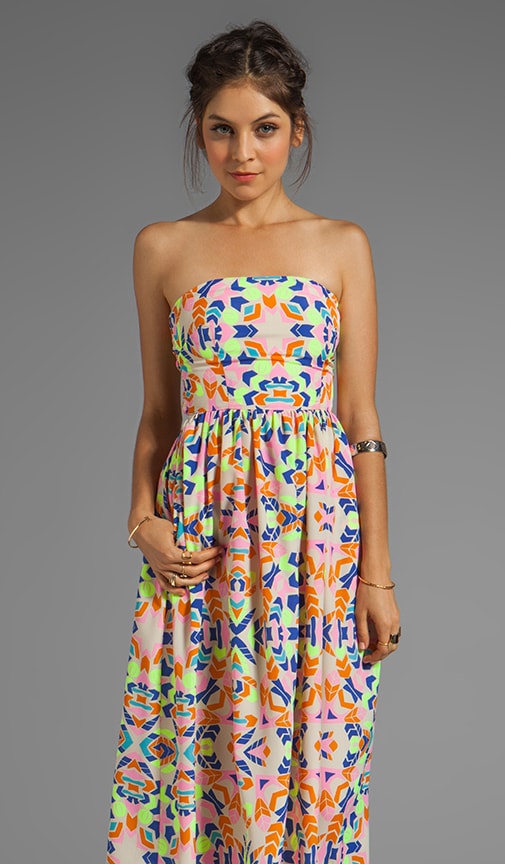 Printed Strapless Sun Dress