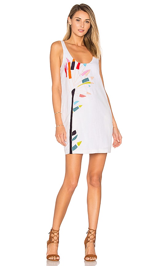 Mara Hoffman Embroidered Mini Dress in White | REVOLVE