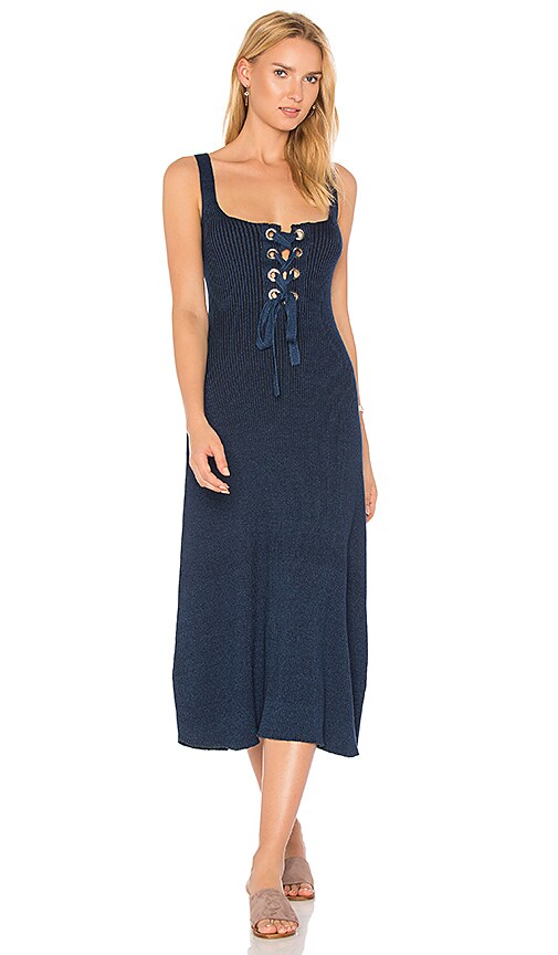 Mara Hoffman Lena Midi Dress In Indigo Revolve