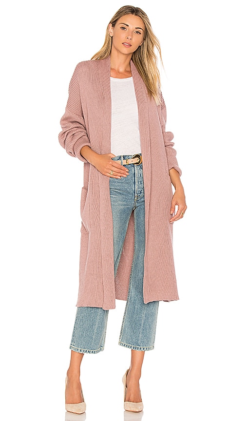 mauve duster cardigan