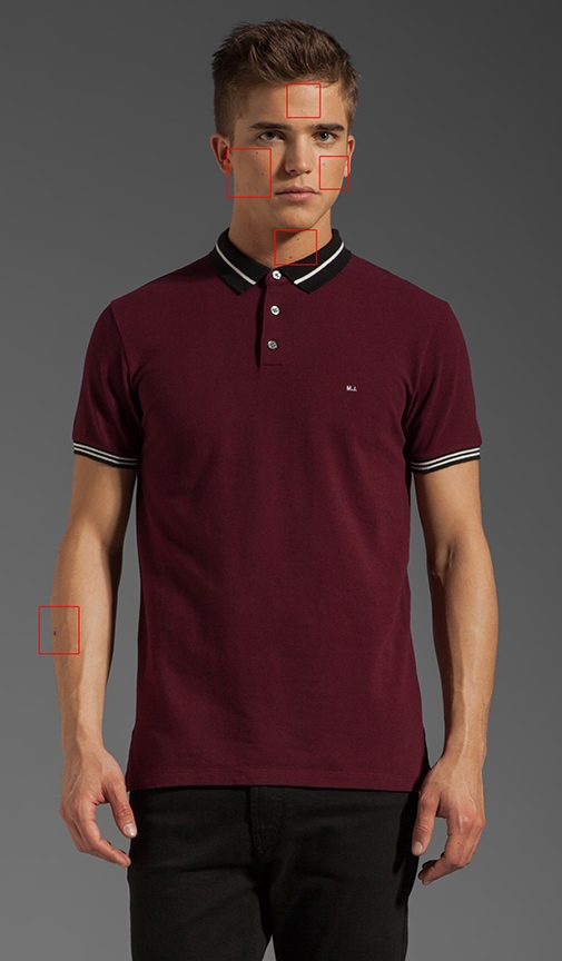 Striped Collar Polo