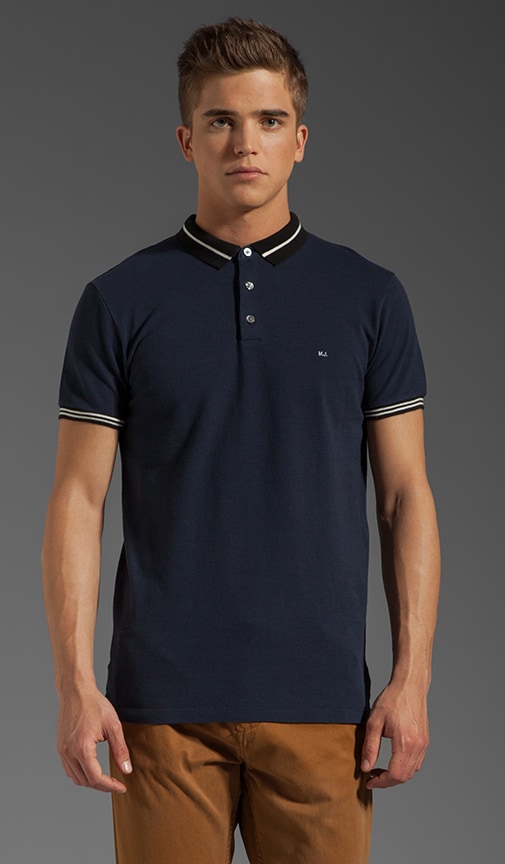 Striped Collar Polo