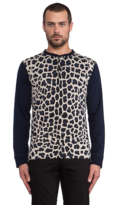 London Leopard Jersey Henley