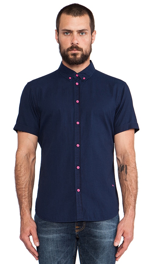 Indigo Oxford Short Sleeve Buttondown