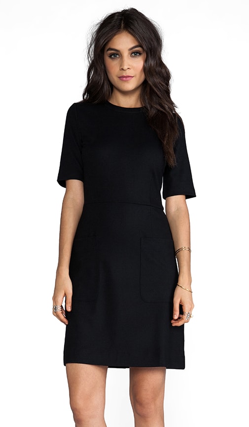 Mercedes Wool Elbow Sleeve Dress