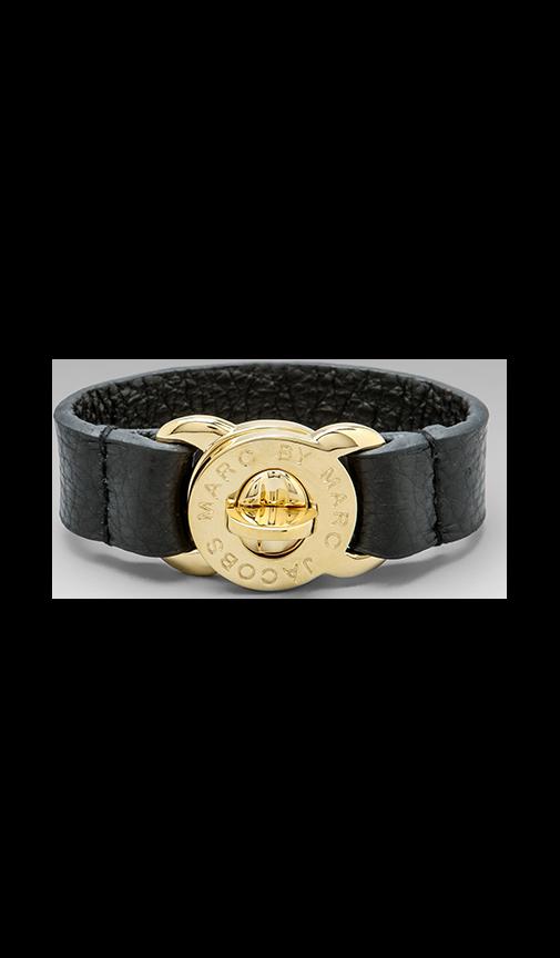 Large Turnlock Leather Bracelet