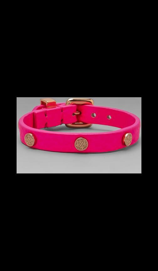 Turnlock Charm Leather Bracelet