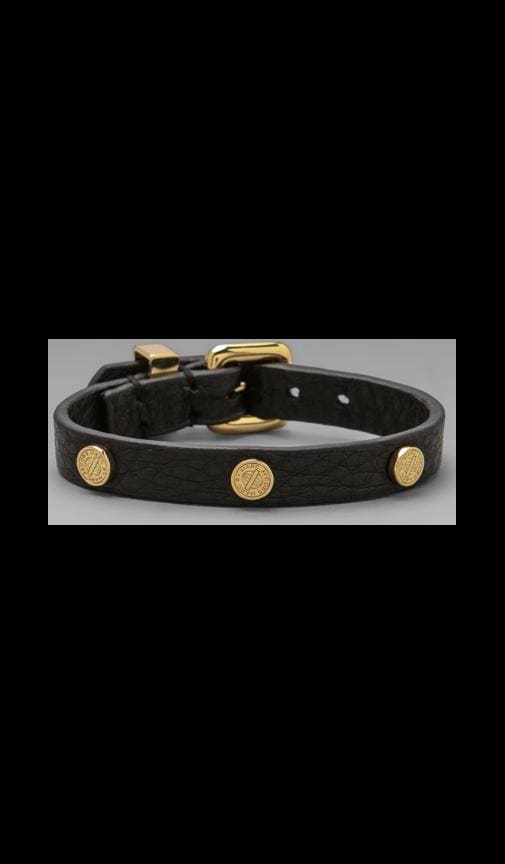 Turnlock Charm Leather Bracelet