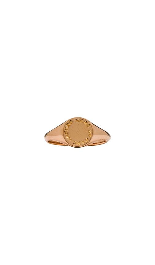 Grab & Go Logo Disc Signet Ring