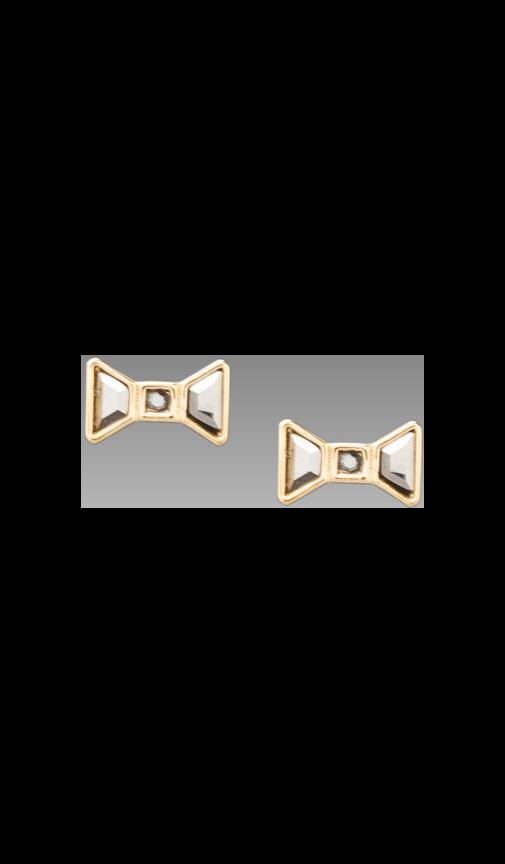 Polka Dot Bow Stud Earrings