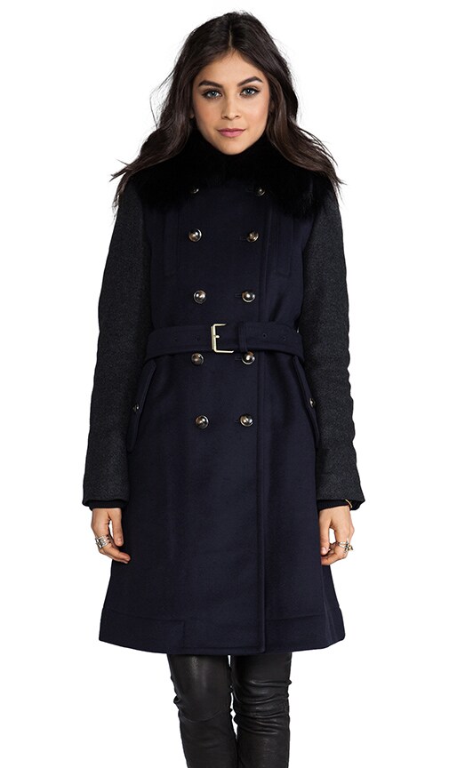 Nicolette Colorblocked Wool Coat