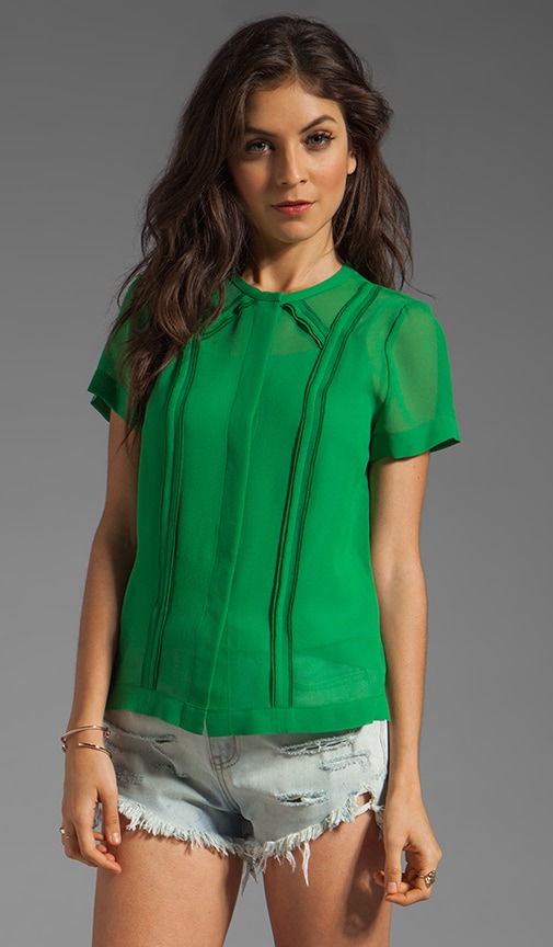 Crystal Textured Silk Top