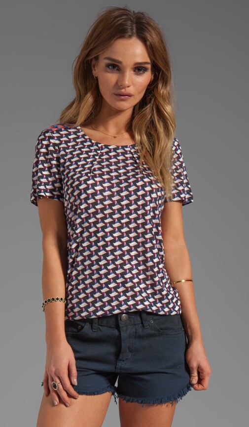 Puzzle Print Jersey Short Sleeve Top