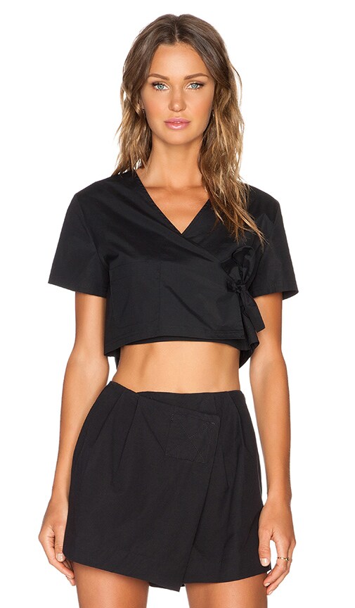 Stretch Poplin Crop Top