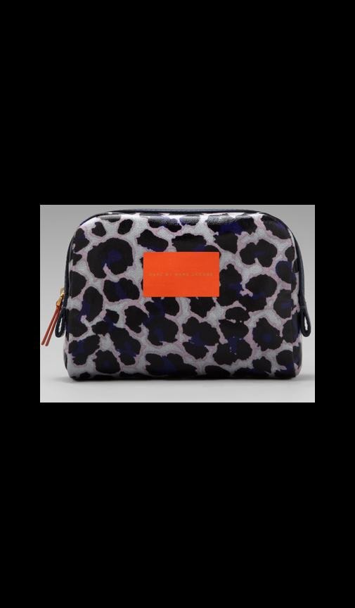 Coated Canvas Large Cosmetic Pouch