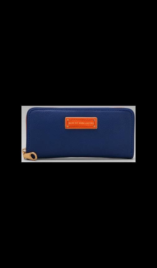 Too Hot to Handle Colorblocked Slim Zip Around Wallet