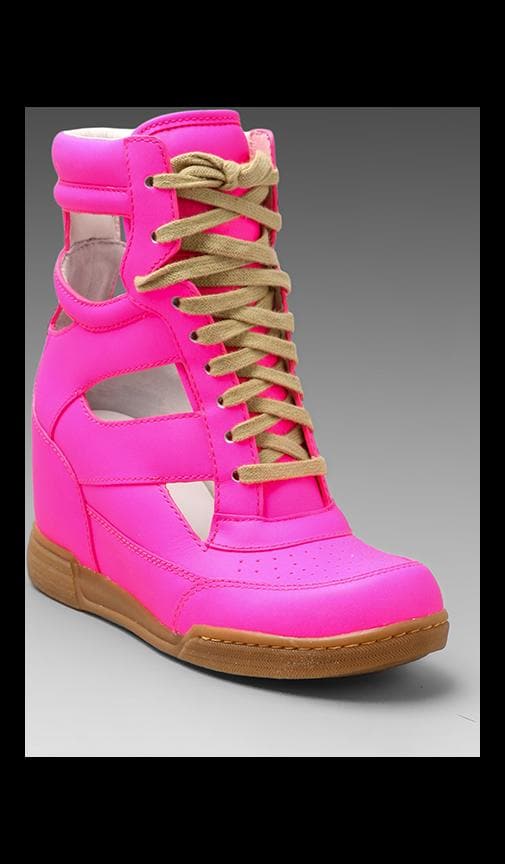 cut out wedge sneakers