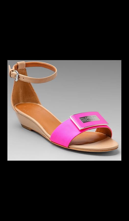 Neon Logo Mini Wedge Sandal