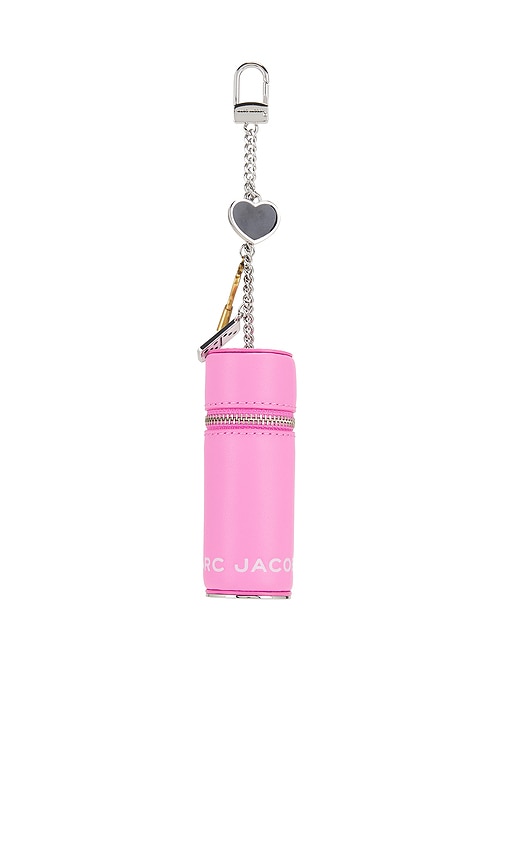Marc Jacobs Womens Bow Pink The Lipstick Case Leather Charm In Pink