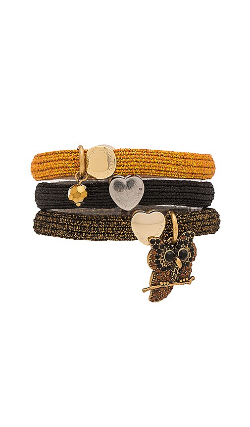 Marc Jacobs Owl Cluster Pony In Gold Multi Revolve