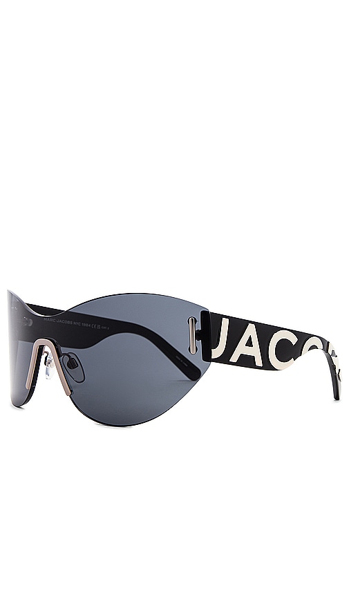 Shop Marc Jacobs Mask Sunglasses In 黑色