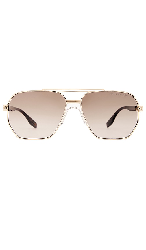 Marc Jacobs Caravan Sunglasses In 金色