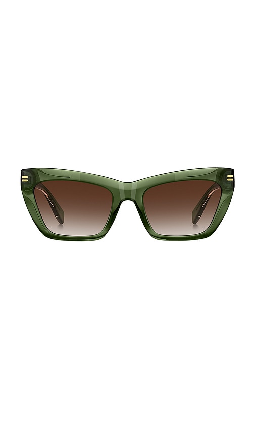 Shop Marc Jacobs Square Sunglasses In Green