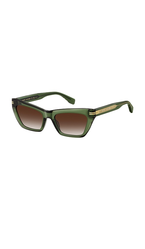 Shop Marc Jacobs Square Sunglasses In Green