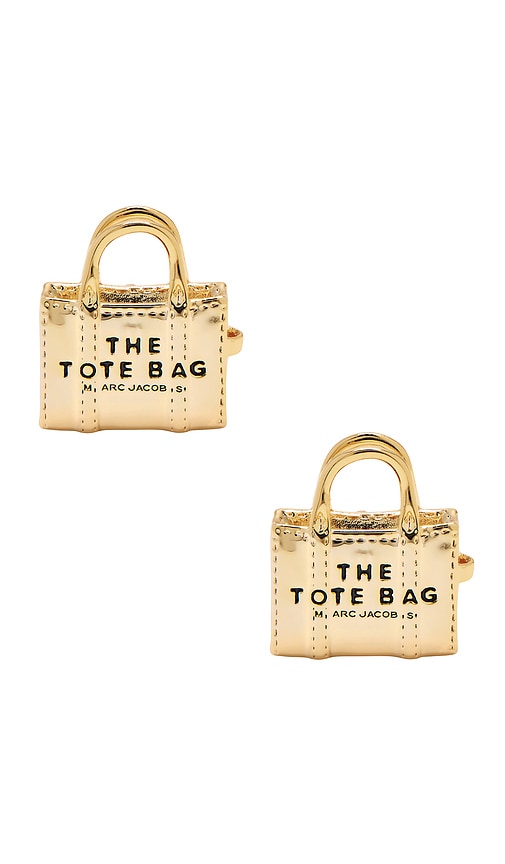 Marc Jacobs Tote Bag Studs in Light Antique Gold