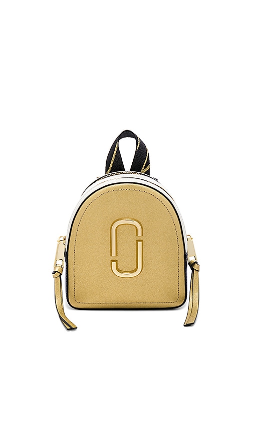 Marc Jacobs Gold Mini Packshot Backpack at FORZIERI