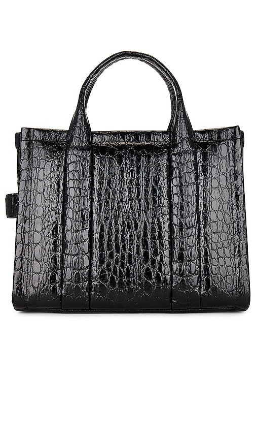 Marc Jacobs The Croc-Embossed Medium Tote Bag in Black