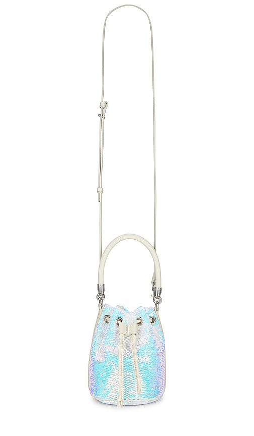 Product image of Marc Jacobs The Sequin Mini Bucket Bag in Iridiescent. Click to view full details
