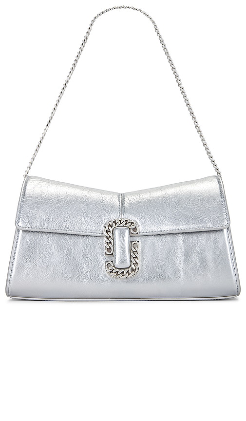 Marc Jacobs The Metallic St. Marc Clutch in Silver