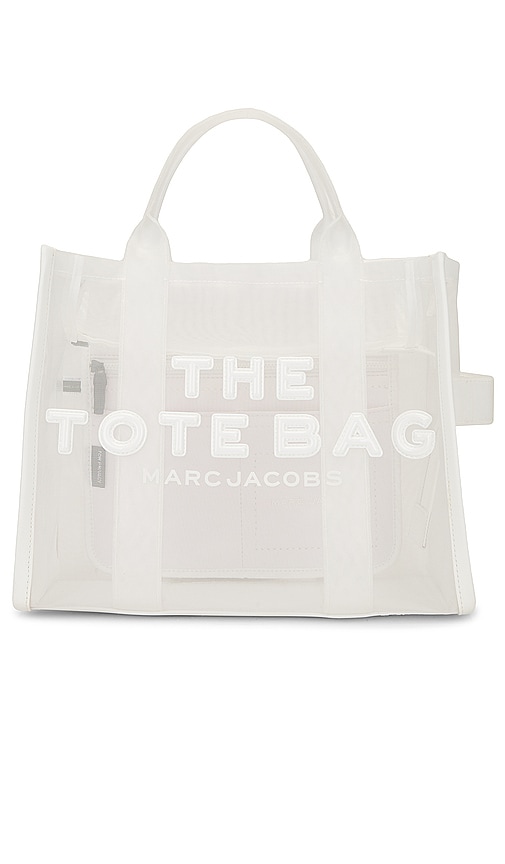 Shop Marc Jacobs The Mesh Medium Tote Bag In White