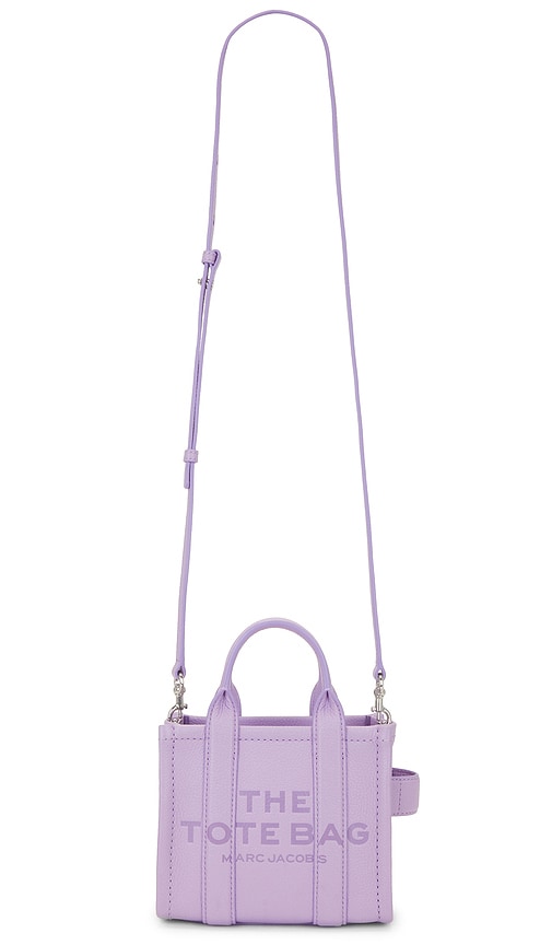 Shop Marc Jacobs The Leather Crossbody Tote Bag In Lavender