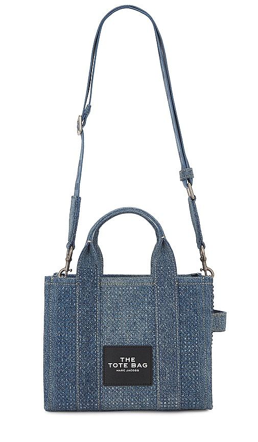 Marc Jacobs The Crystal Denim Small Tote Bag in Light Blue Crystal  