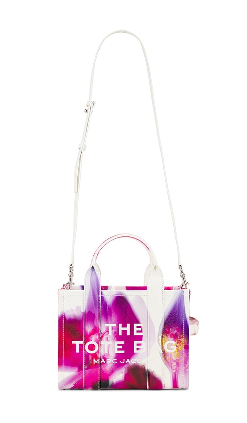 Shop Marc Jacobs The Future Floral Leather Small Tote Bag In White