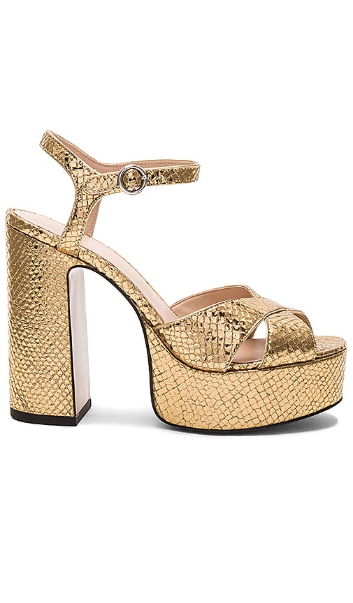 gold platform shoes