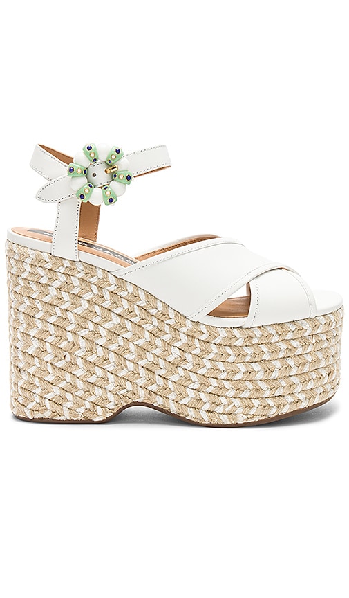 ivory espadrille wedge