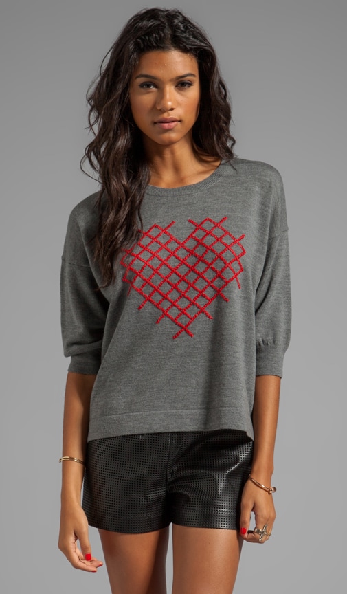 Cross Stitch Heart Sweater