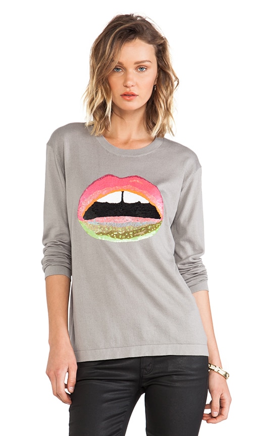 Neon Dip Lip Sweater
