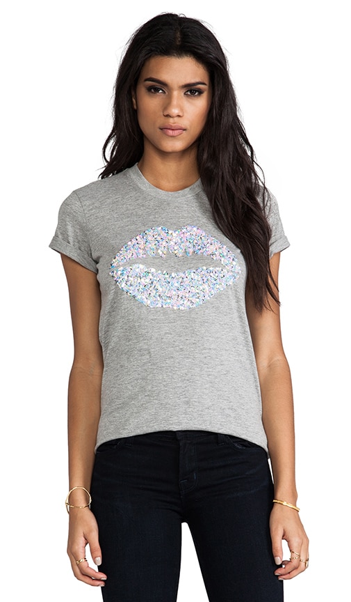 Rainbow Sequin Smacker Lip Tee