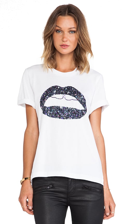 Graphic Lara Lip Sequin Tee