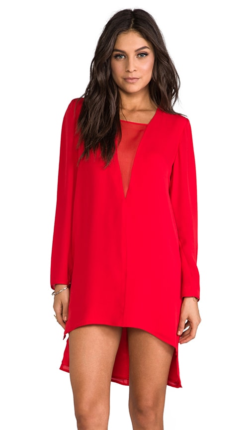 Chiffon Inset Shift Dress