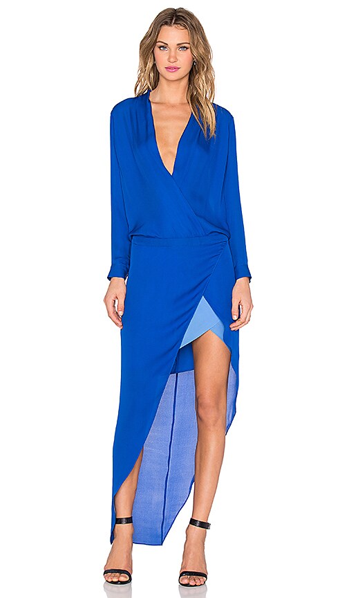 Long Sleeve Contrast Slip Gown