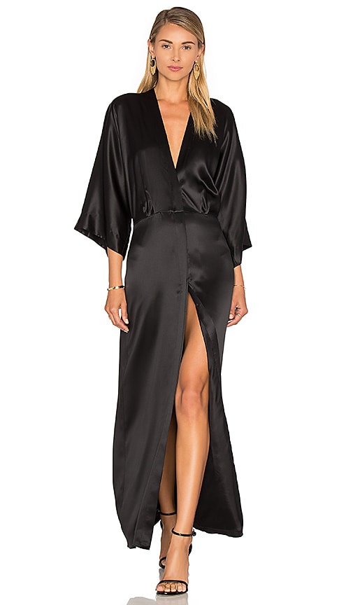 Michelle Mason Kimono Coat in Black | REVOLVE