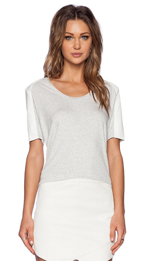 Leather Sleeve Tee
