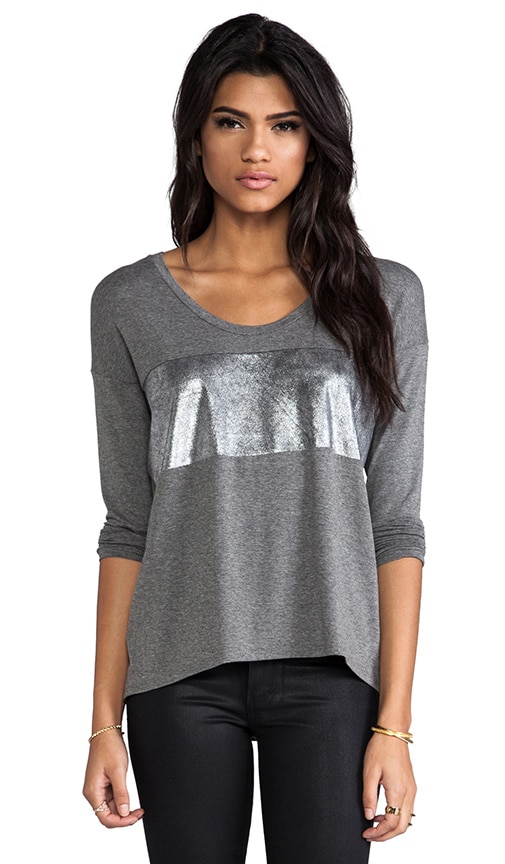 Leather Bandeau Tee